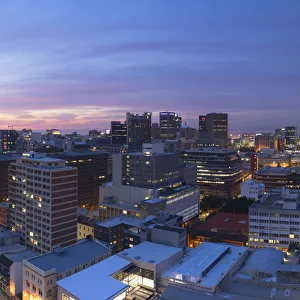 City Bowl at sunset, Cape Town, Western Cape, South Africa City Bowl at sunset, Cape Town, Western Cape, South Africa