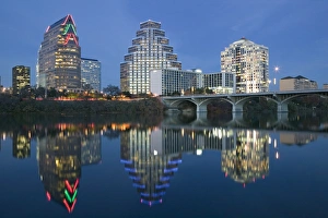 City Skyline along Town Lake, Austin, Texas, USA City Skyline along Town Lake, Austin, Texas, USA