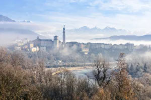 city view of the historic center of belluno with the bell tower of the cathedral, Belluno city view of the historic center of belluno with the bell tower of the cathedral, Belluno