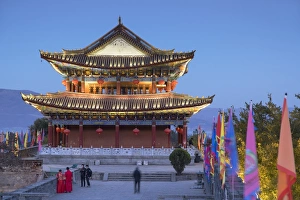 City Walls and South Gate at dusk, Dali, Yunnan, China City Walls and South Gate at dusk, Dali, Yunnan, China