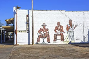 Clarksdale, Mississippi, Blues Mural, Clarksdale Natives John Lee Hooker, Muddy Waters Clarksdale, Mississippi, Blues Mural, Clarksdale Natives John Lee Hooker, Muddy Waters