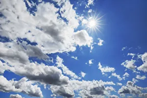 Bavaria Cloud Formations Prints: Cloud impression with sun - Germany