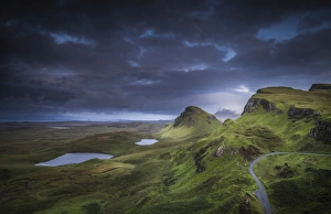 A cloudy night in Quiraing, Scotland, United Kingdom A cloudy night in Quiraing, Scotland, United Kingdom