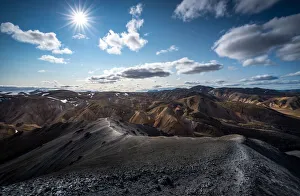 Colored mountains with some snow in highlands of Iceland, Landmannalaugar, Iceland Colored mountains with some snow in highlands of Iceland, Landmannalaugar, Iceland