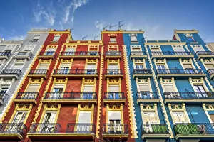 Colorful buildings in a street of Ruzafa, Valencia, Spain Colorful buildings in a street of Ruzafa, Valencia, Spain