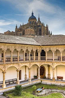 Convento de San Esteban with the Old Cathedral in the background, Salamanca, Castile Convento de San Esteban with the Old Cathedral in the background, Salamanca, Castile
