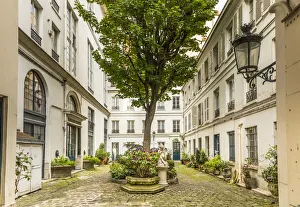 Courtyard of building in the Latin Quarter, Paris, France Courtyard of building in the Latin Quarter, Paris, France