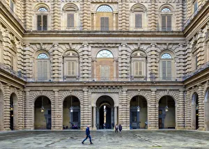 Courtyard of Palazzo Pitti (Pitti Palace), Florence (Firenze), Tuscany, Italy, Europe Courtyard of Palazzo Pitti (Pitti Palace), Florence (Firenze), Tuscany, Italy, Europe