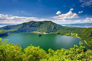 Crater lake of Taal Volcano on Taal Volcano Island, Talisay, Batangas Province Crater lake of Taal Volcano on Taal Volcano Island, Talisay, Batangas Province
