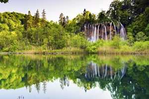 Croatia, Dalmatia, Karlovac, Plitvice, Plitvice national park, Waterfall at the high Croatia, Dalmatia, Karlovac, Plitvice, Plitvice national park, Waterfall at the high