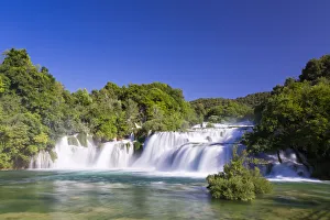 Croatia, Sibenik-Knin County, Skradin, Krka National Park. Skardinski Buk Waterfall Croatia, Sibenik-Knin County, Skradin, Krka National Park. Skardinski Buk Waterfall