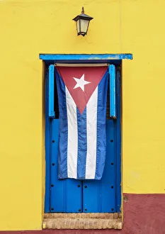 Cuban Flag in Trinidad, Sancti Spiritus Province, Cuba Cuban Flag in Trinidad, Sancti Spiritus Province, Cuba