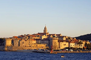Dalmatia Coast Korcula Island Seafront Harbour View Dalmatia Coast Korcula Island Seafront Harbour View