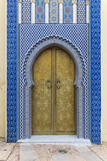 Dar el Makhzen, Royal palace gates, Fes, Morocco Dar el Makhzen, Royal palace gates, Fes, Morocco