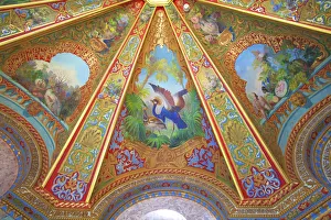 Images Dated 2013 June: Decorative Ceiling Print, Beylerbeyi Palace Bathing Pavilion