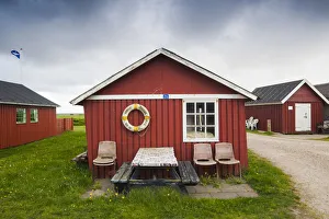 Denmark, Jutland, Ringkobing, old harbor, sheds Denmark, Jutland, Ringkobing, old harbor, sheds