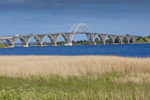 Denmark, Zealand, Kalvehave, bridge to Mon on Stege Bay Denmark, Zealand, Kalvehave, bridge to Mon on Stege Bay