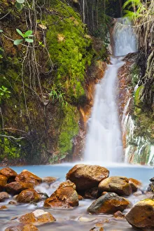 Dominica, Laudat. Mineral pool on the Boiling Lake hike Dominica, Laudat. Mineral pool on the Boiling Lake hike