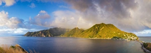 Dominica, St. Mark Parish, Scotts Head. An elevated view of the West Coast of Dominica Dominica, St. Mark Parish, Scotts Head. An elevated view of the West Coast of Dominica