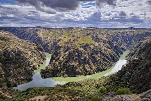 The Douro river, the border between Portugal and Spain, seen from the Fraga do Puio The Douro river, the border between Portugal and Spain, seen from the Fraga do Puio