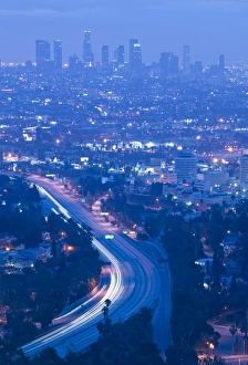 US Cities At Night Prints: Dowtown LA & Rt