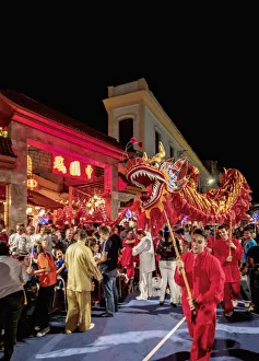 Dragon Dance, Chinese New Year Celebration, Chinatown, Havana, La Habana Province, Cuba Dragon Dance, Chinese New Year Celebration, Chinatown, Havana, La Habana Province, Cuba