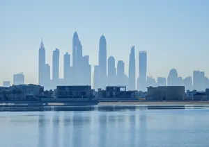 Dubai Marina seen from Palm Jumeirah artificial island, Dubai, United Arab Emirates Dubai Marina seen from Palm Jumeirah artificial island, Dubai, United Arab Emirates