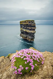 Western Europe Ocean Views Prints: Dun Briste sea stack at Downpatrick Head