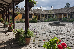 Ecuador, The beautiful Hacienda San Augustin de Callo is built on the site of an Inca Ecuador, The beautiful Hacienda San Augustin de Callo is built on the site of an Inca