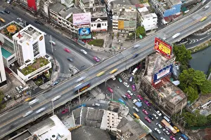 Elevated view over the busy road system in Bangkok, Thailand Elevated view over the busy road system in Bangkok, Thailand