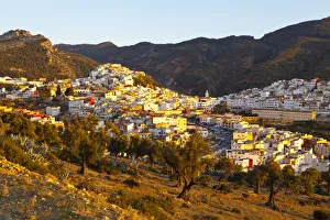 Elevated view over Moulay Idriss, Morocco Elevated view over Moulay Idriss, Morocco