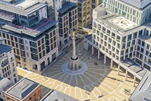 Paternoster Square Print, Elevated View