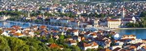 Elevated view over Trogirs Stari Grad (old town), Trogir, Dalmatia, Croatia Elevated view over Trogirs Stari Grad (old town), Trogir, Dalmatia, Croatia