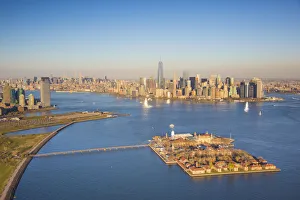 Ellis Island and Lower Manhattan, New York City, New York, USA Ellis Island and Lower Manhattan, New York City, New York, USA