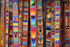 Embroidered belts for sale in Chichicastenango, Guatemala, Central America Embroidered belts for sale in Chichicastenango, Guatemala, Central America