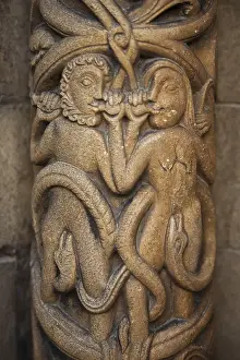 Prints of England. Carvings on the Norman entrance to Lincoln Cathedral Lincoln Prints: Norman Entrance Print of Lincoln Cathedral Carvings