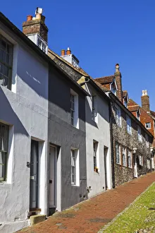 England, East Sussex, Lewes, Keere Street and Houses England, East Sussex, Lewes, Keere Street and Houses