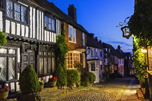 England, East Sussex, Rye, Mermaid Street at Night England, East Sussex, Rye, Mermaid Street at Night