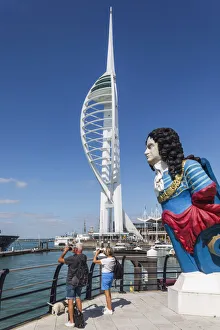 Prints of England, Hampshire, Portsmouth, Daytime View of The Spinnaker Tower and Gunwharf Quays Portsmouth Prints: Daytime View of The Spinnaker Tower and Gunwharf Quays Print