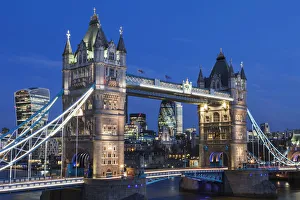 England, London, Tower Bridge and City Skyline England, London, Tower Bridge and City Skyline