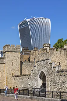England, London, Tower of London and The Walkie Talkie Building England, London, Tower of London and The Walkie Talkie Building