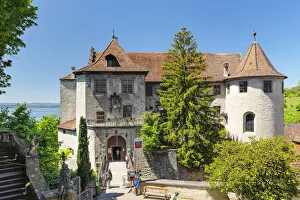 Entrance to the museum in the Old Castle, Meersburg, Upper Swabia, Baden-WAA¼rttemberg Entrance to the museum in the Old Castle, Meersburg, Upper Swabia, Baden-WAA¼rttemberg