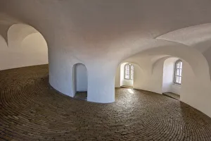Equestrian staircase (riders staircase), Rundetaarn or Round Tower, a 17th-century tower Equestrian staircase (riders staircase), Rundetaarn or Round Tower, a 17th-century tower
