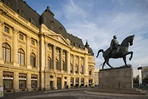 Equestrian Statue of King Carol I in front of the Central University Library, Bucharest Equestrian Statue of King Carol I in front of the Central University Library, Bucharest