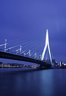 Rotterdam Cityscape Photography Prints: Erasmus Bridge