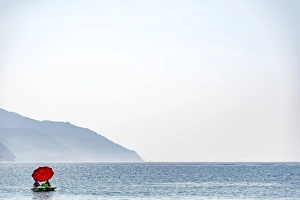 Europe, Italy, Liguria. a Pedalo in Monterosso, Cinque Terre Europe, Italy, Liguria. a Pedalo in Monterosso, Cinque Terre