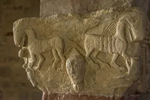 Europe, Italy, Piedmont. inside a romanesque church Europe, Italy, Piedmont. inside a romanesque church