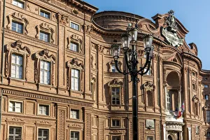 Europe, Italy, Piedmont. The palazzo Carignano of Turin Europe, Italy, Piedmont. The palazzo Carignano of Turin