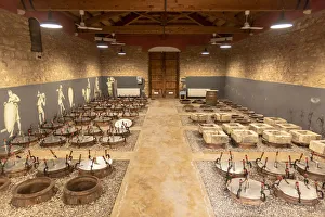 Europe, Italy, Sicily. Vittoria, a wine cellar using amphorae Europe, Italy, Sicily. Vittoria, a wine cellar using amphorae