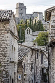 Europe, Italy, Umbria, Assisi. View of the Rocca Europe, Italy, Umbria, Assisi. View of the Rocca